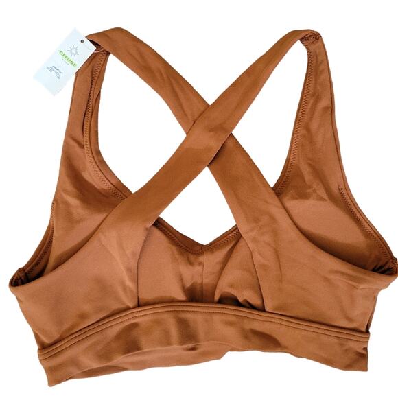 Offline by Aerie Real Me Sports Bra Size Small S Ruched Orange RACERBACK Padding - Picture 4 of 5